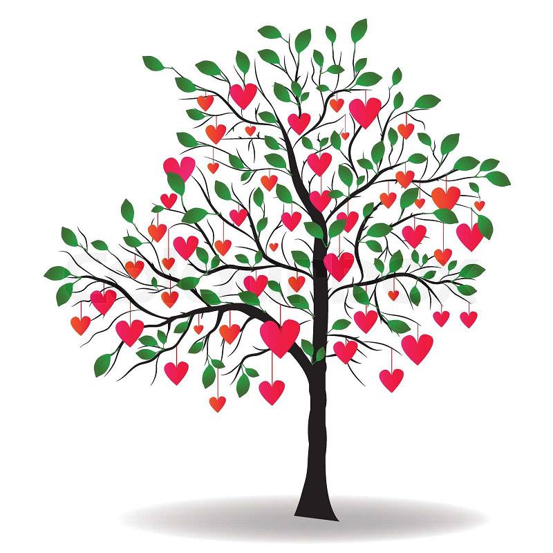 clipart tree with hearts - photo #23
