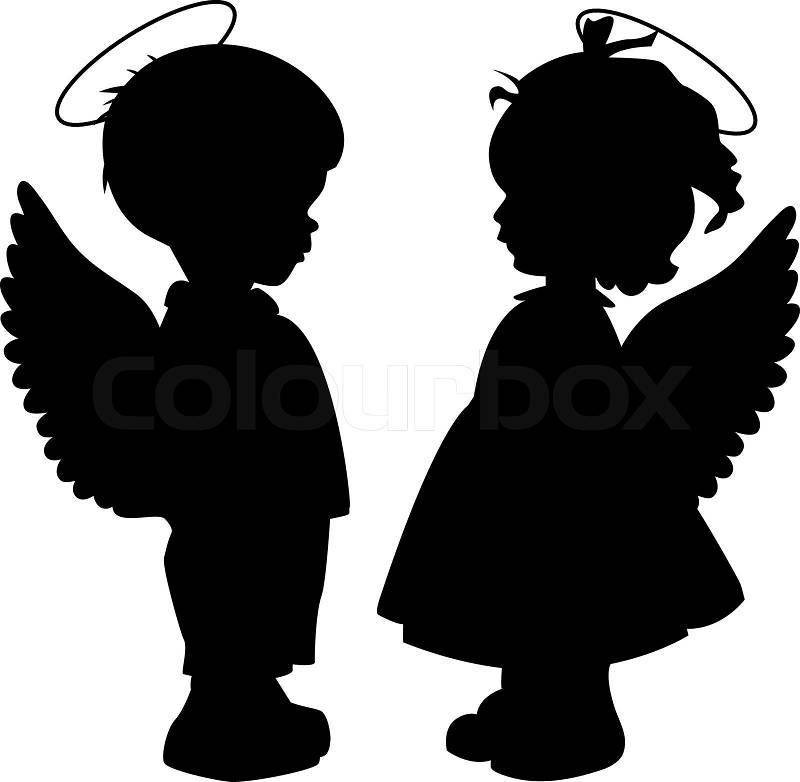 angel silhouette clip art free - photo #24