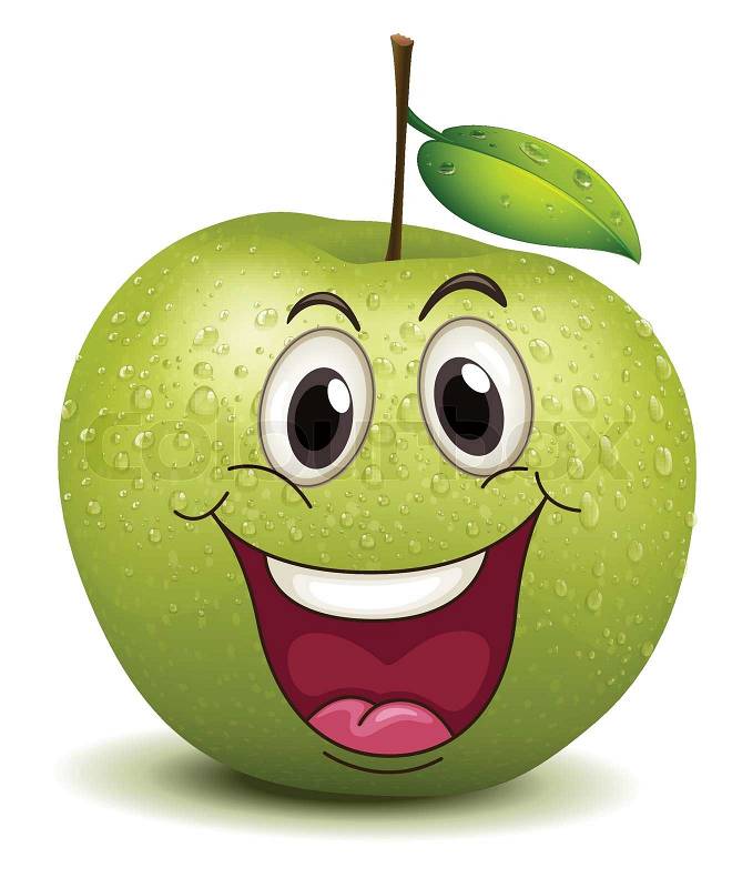 clipart apple with face - photo #23